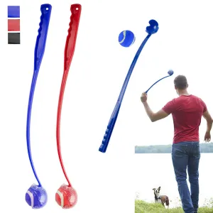 2 Sets Dog Ball Thrower Launcher Fetch Retrieve Tennis Chucker Scoop Toss Pet