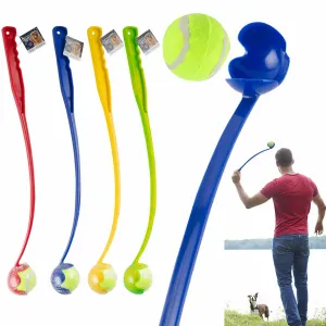 2 Sets Pet Ball Launcher Thrower Chuck Tennis Toss Dog Toy Play Fetch Chucker