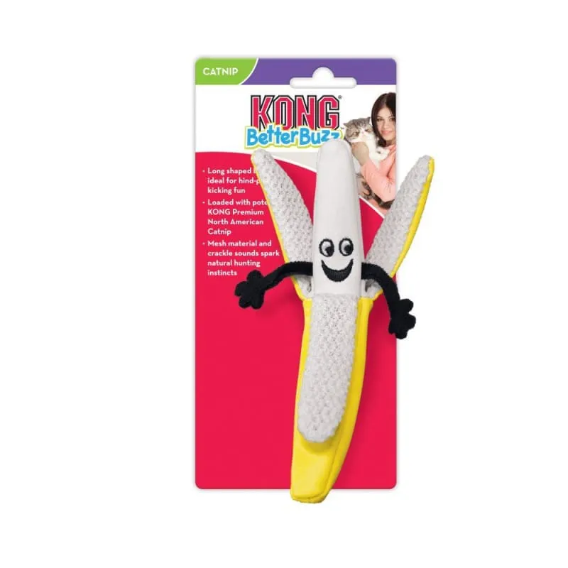 [20% OFF] KONG Better Buzz Banana Cat Toy