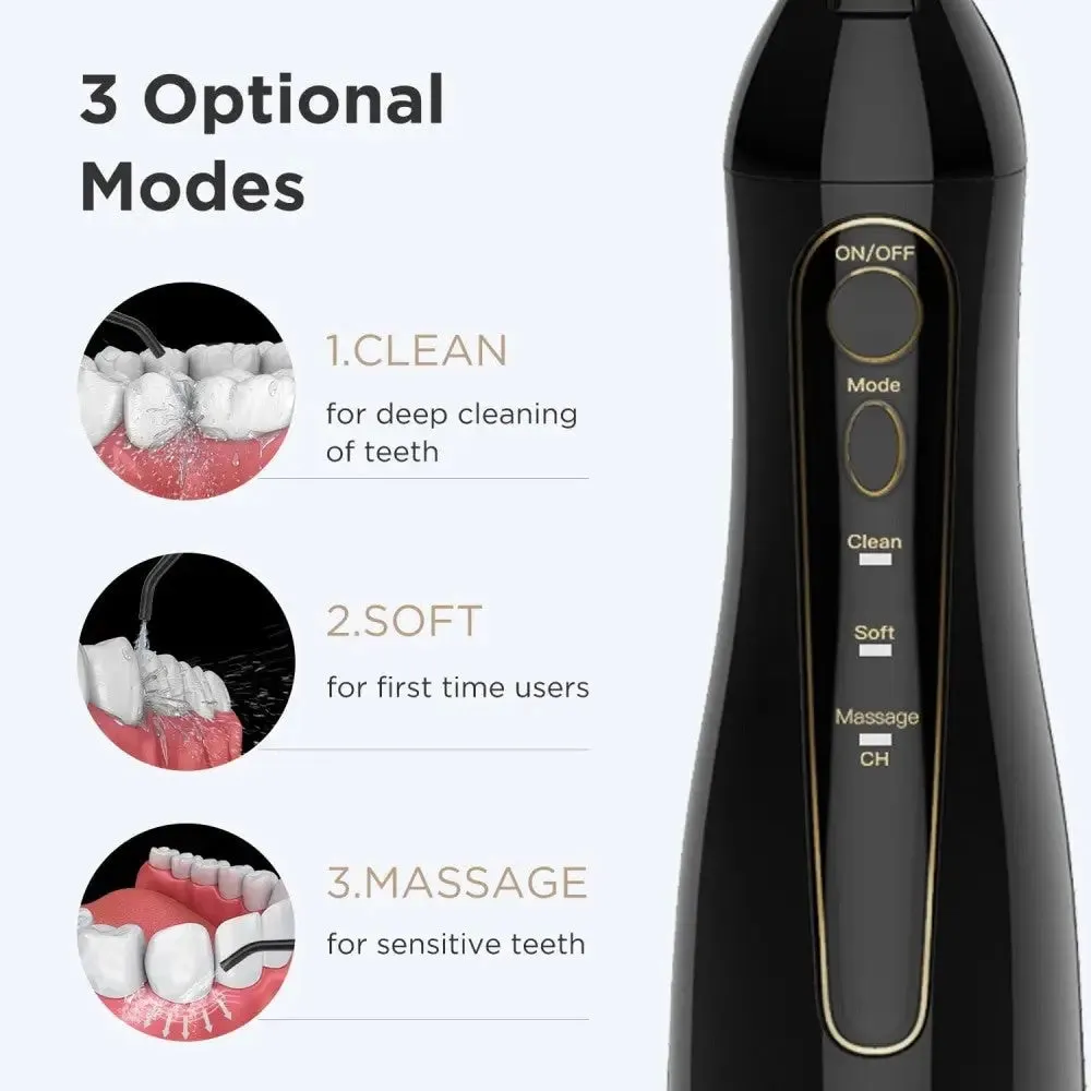 3 Modes Rechargeable Portable Waterproof Water Flossers for Teeth