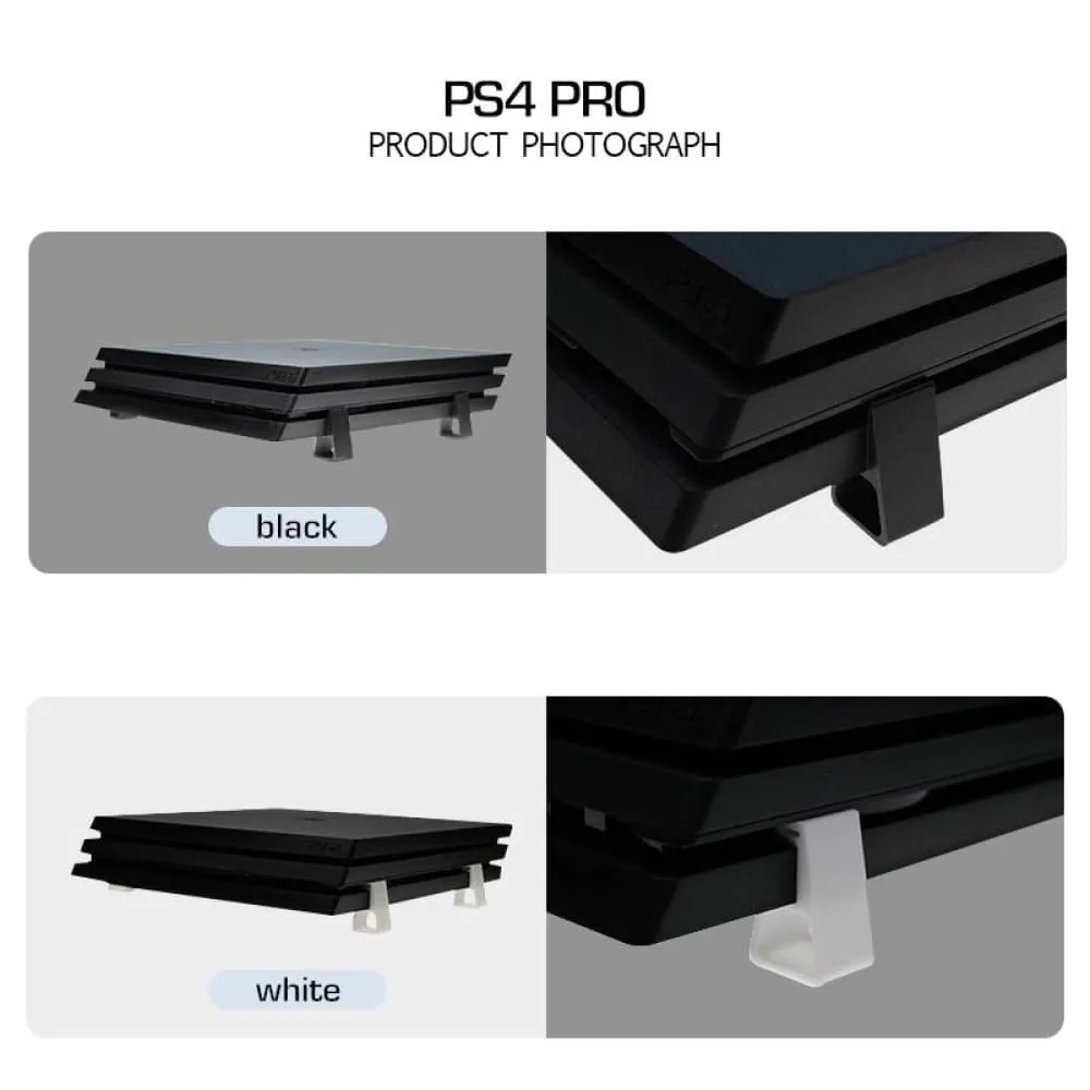 4pcs Horizontal Holder Heighten Bracket for Ps4 Game Console Cooling