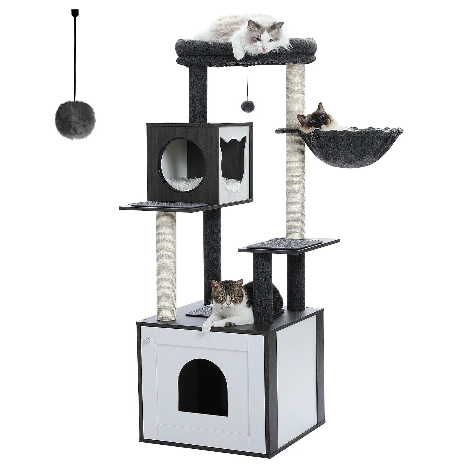 56" Multi Level Cat Scratching Post / Tree / Pole