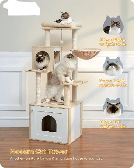 56" Multi Level Cat Scratching Post / Tree / Pole