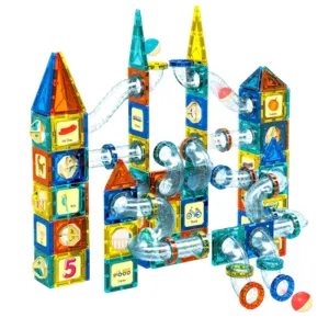 97-Piece Educational Colorful Magnetic Pipeline Building Block Set Ay-237