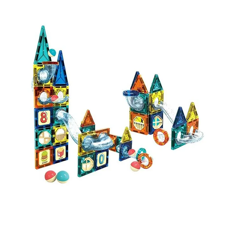 97-Piece Educational Colorful Magnetic Pipeline Building Block Set Ay-237