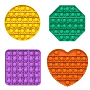 Aarav 4PCS Push pop Bubble Fidget Sensory Toy,Autism Special Needs Stress Reliever, Silicone bop It Game,Squeeze Fidget Toy,Help Restore Emotions