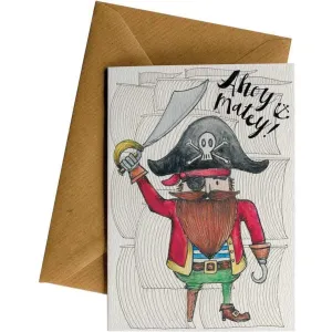Ahoy Matey! (Pirate) - Greeting Card