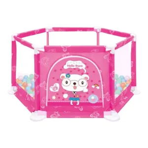 Baby'S Fun Indoor Playpen With Balls -Yh2860 Pink
