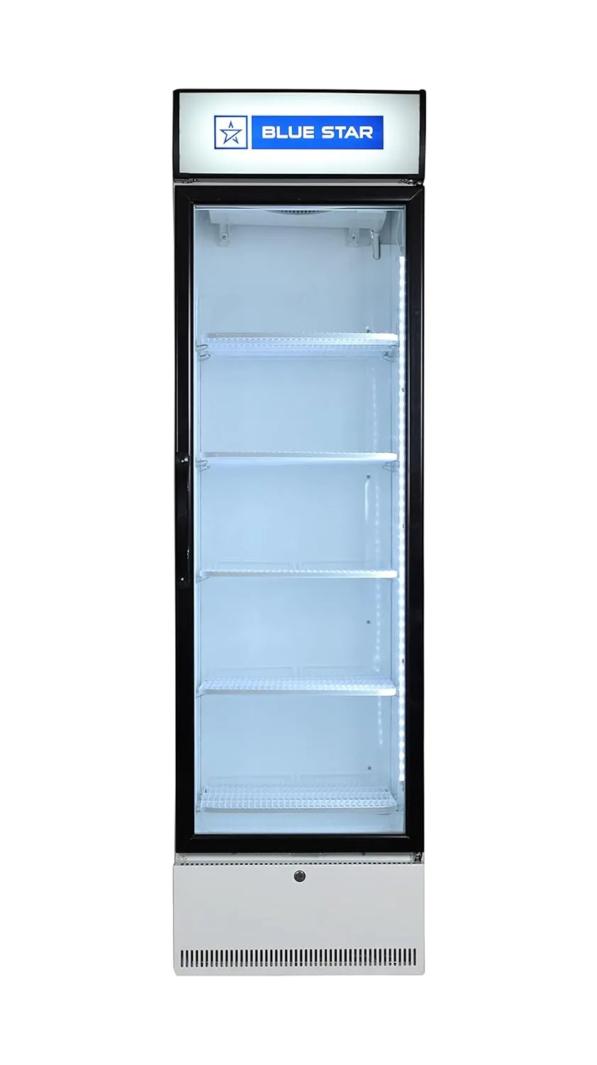 Blue Star SC500F 500 Litre Single Door Visi Cooler | Commercial Display Refrigerator with LED Light, Lock & Adjustable Shelves