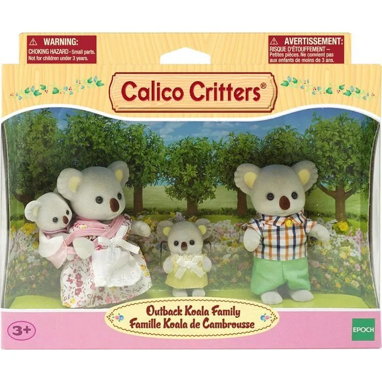 Calico Critters Outback Koala Family, Set of 4 Collectible Doll Figures