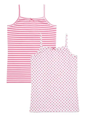 Cami Vests - Polka Dot & Stripe Printed (Pack of 2)