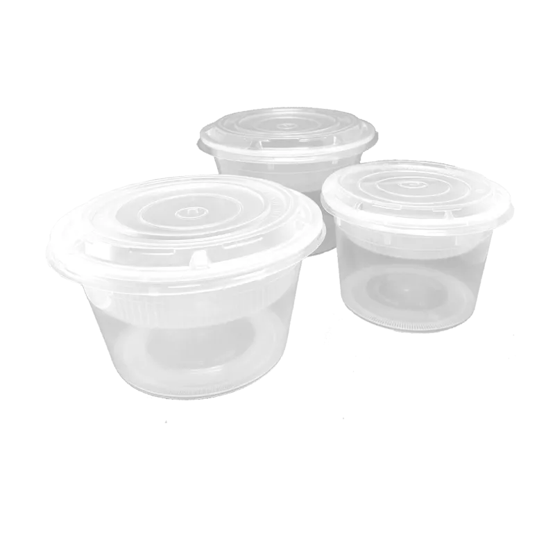 CCF 48OZ(D175MM) Premium PP Injection Plastic Soup Bowl with Insert & Lid - 50 Sets/Cases (Microwavable)
