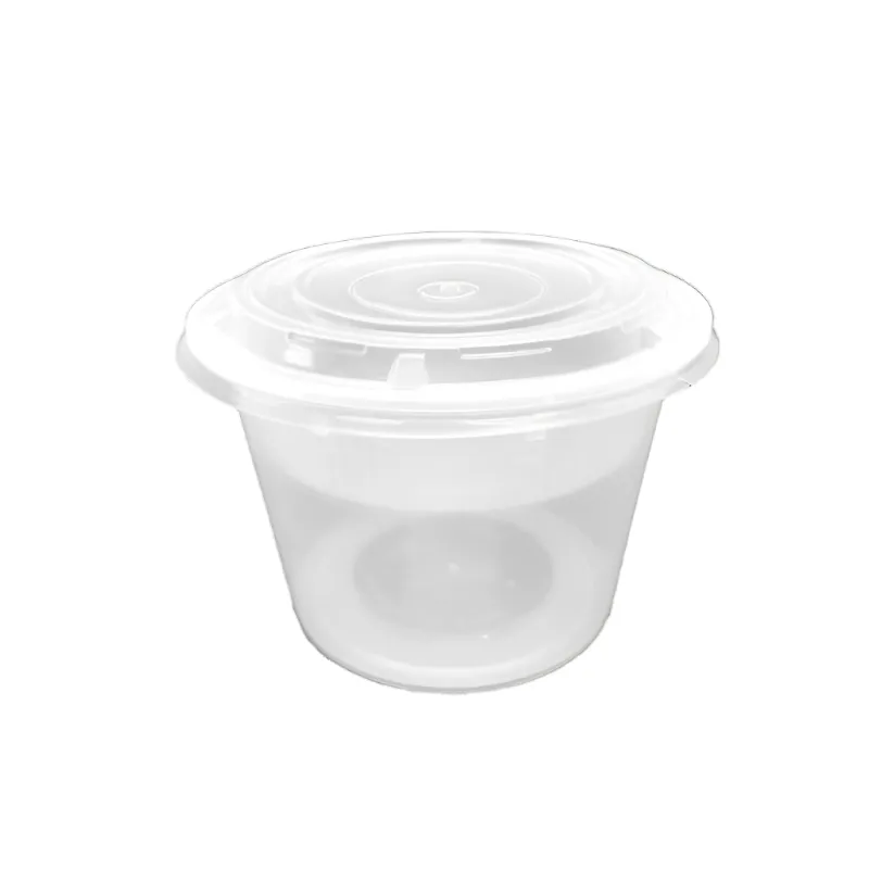 CCF 48OZ(D175MM) Premium PP Injection Plastic Soup Bowl with Insert & Lid - 50 Sets/Cases (Microwavable)