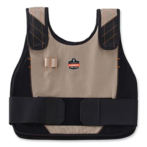Chill-its 6215 Premium Fr Phase Change Cooling Vest W/ Packs, Modacrylic Cotton, Small/med, Khaki, Ships In 1-3 Business Days