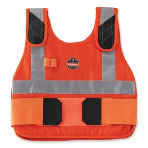 Chill-its 6215 Premium Fr Phase Change Cooling Vest W/packs, Modacrylic Cotton, Large/xl, Orange, Ships In 1-3 Business Days