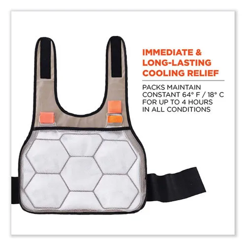 Chill-its 6230 Standard Phase Change Cooling Vest With Packs, Cotton, Large/x-large, Khaki, Ships In 1-3 Business Days