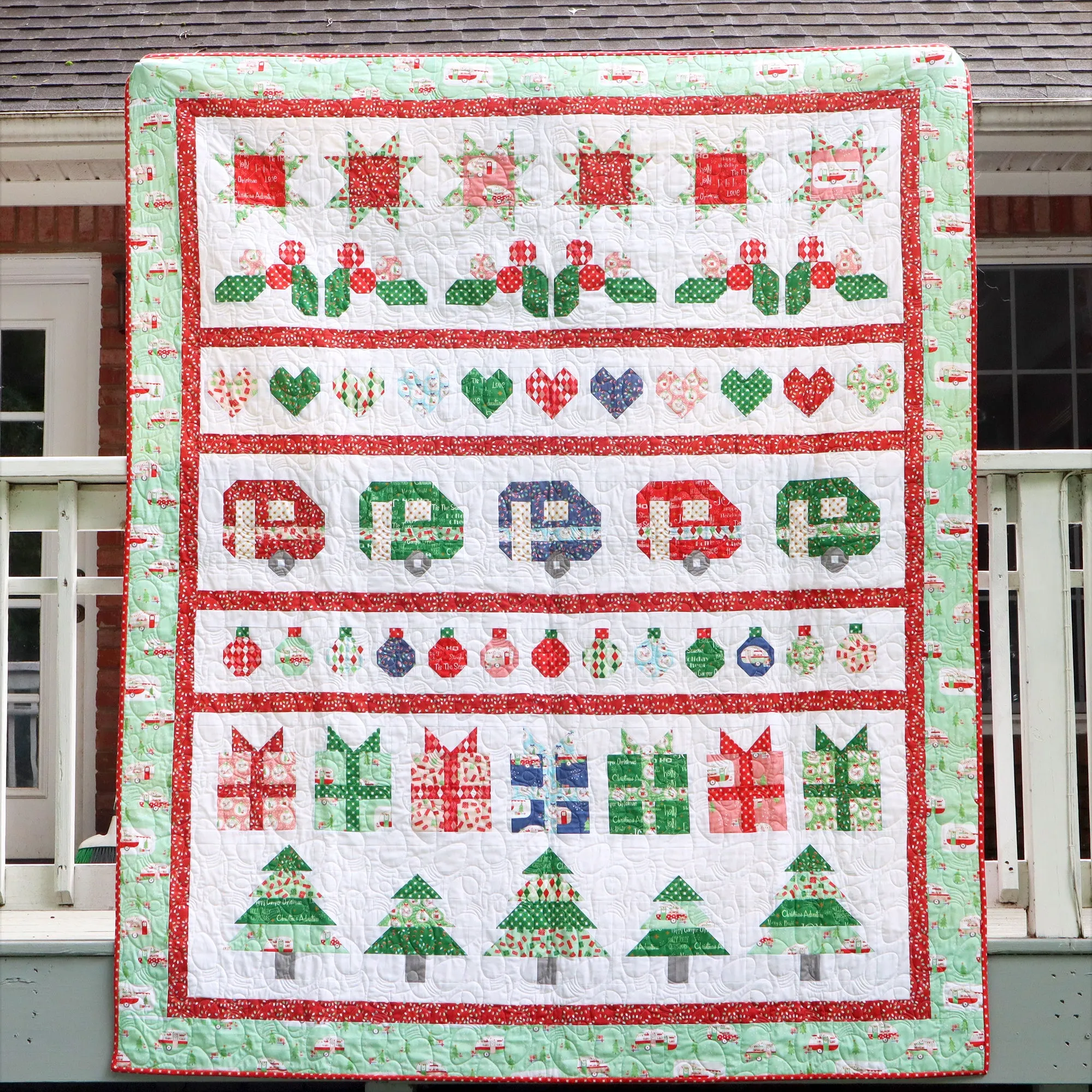 Christmas Adventure Row Quilt Paper Pattern