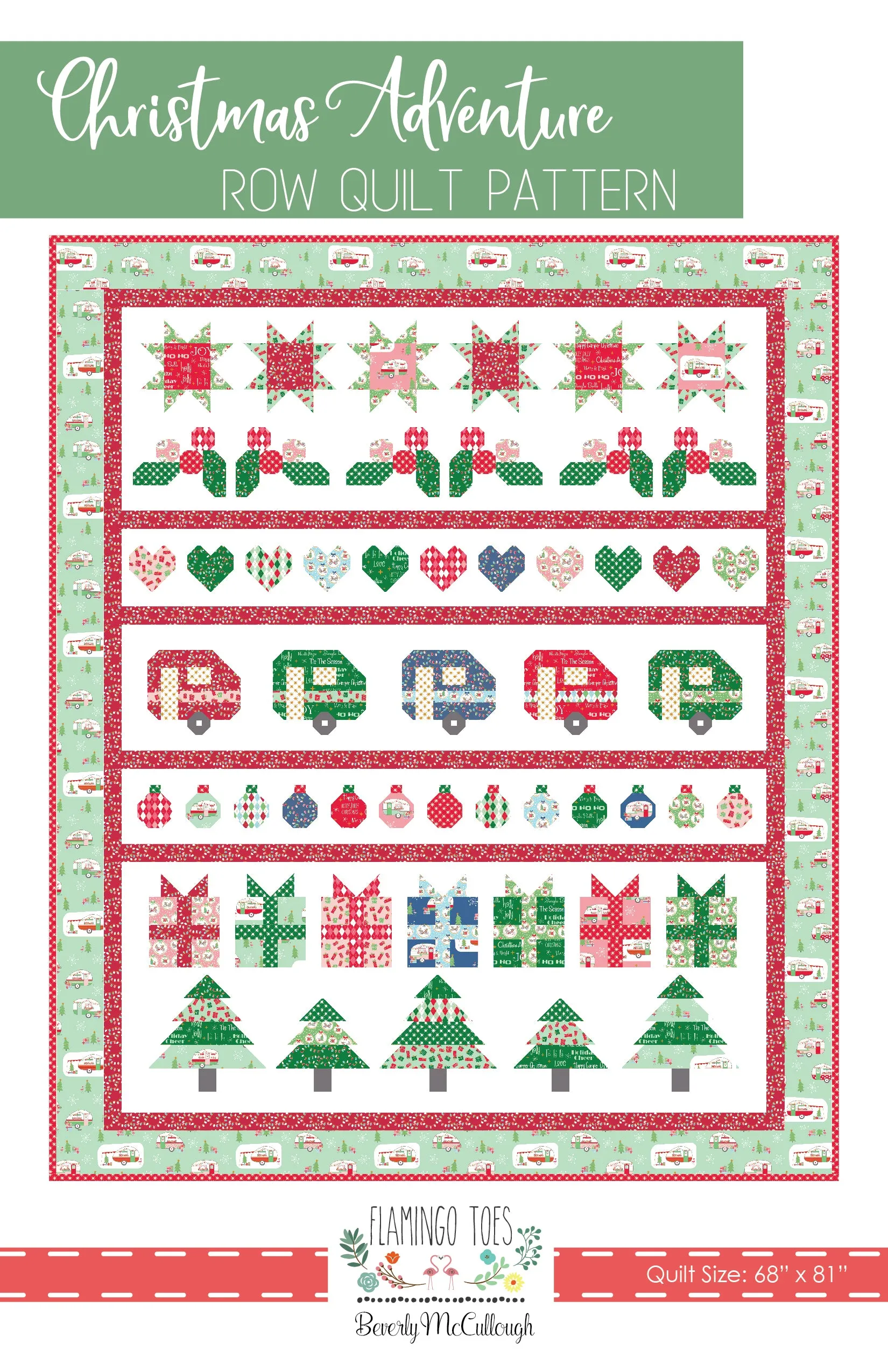 Christmas Adventure Row Quilt Paper Pattern