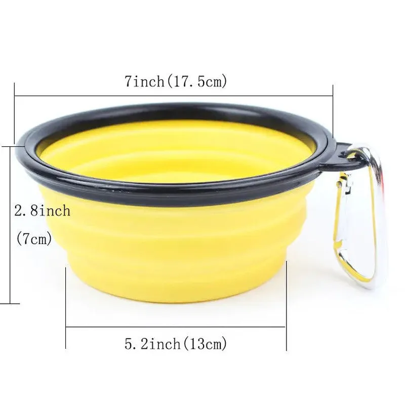 Collapsible Silicone Travel Pet Bowl - Perfect for Adventures