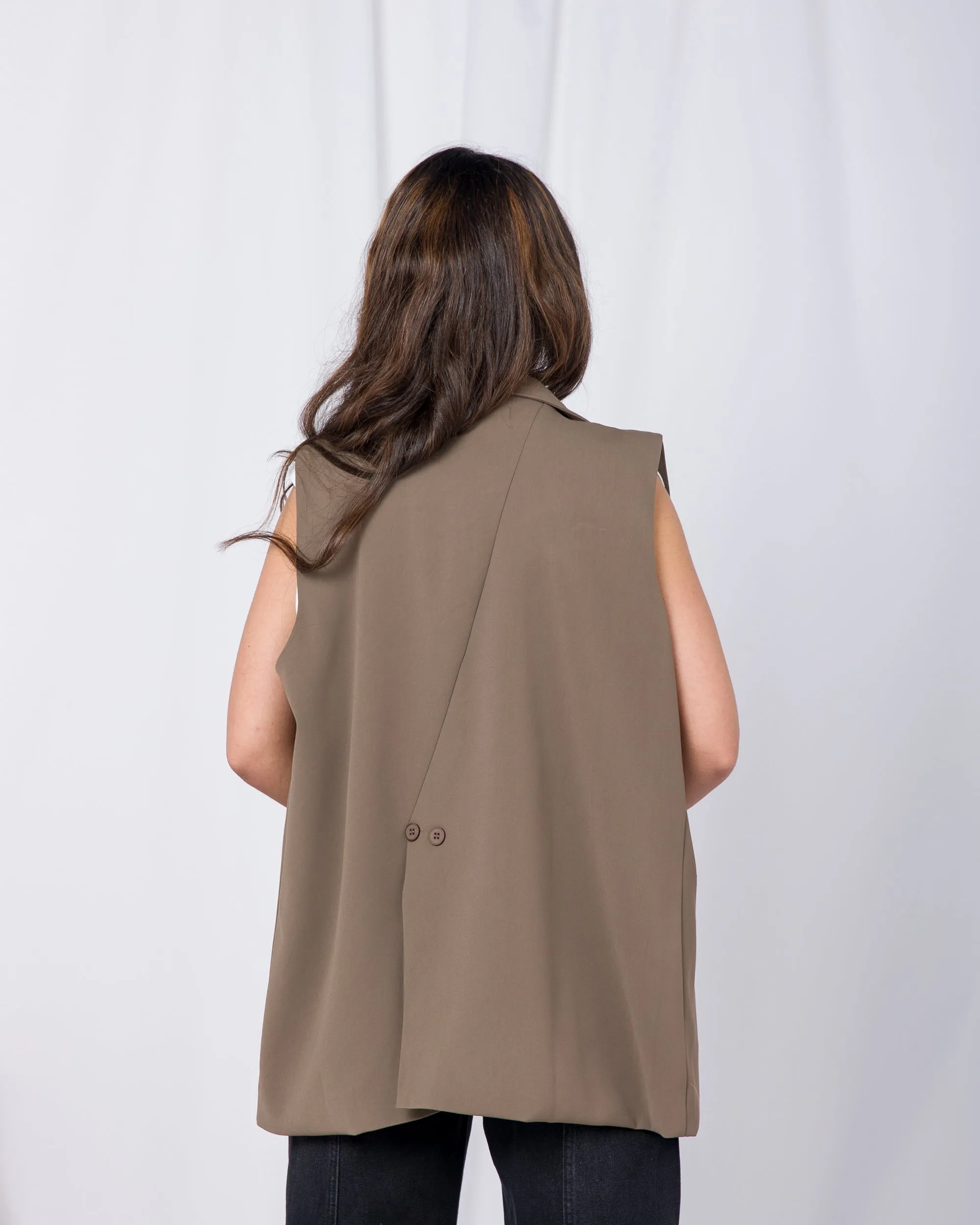 Dazy lapel neck flap detail vest Blazer 2714 - بليزر