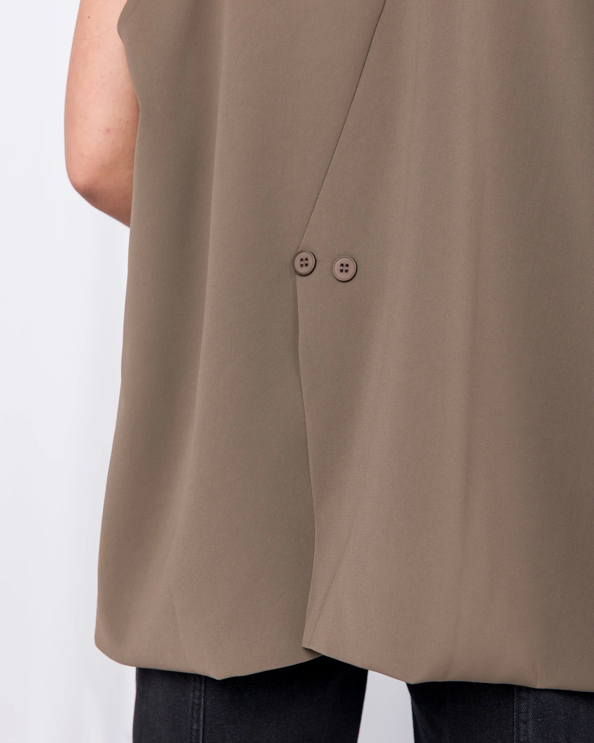 Dazy lapel neck flap detail vest Blazer 2714 - بليزر