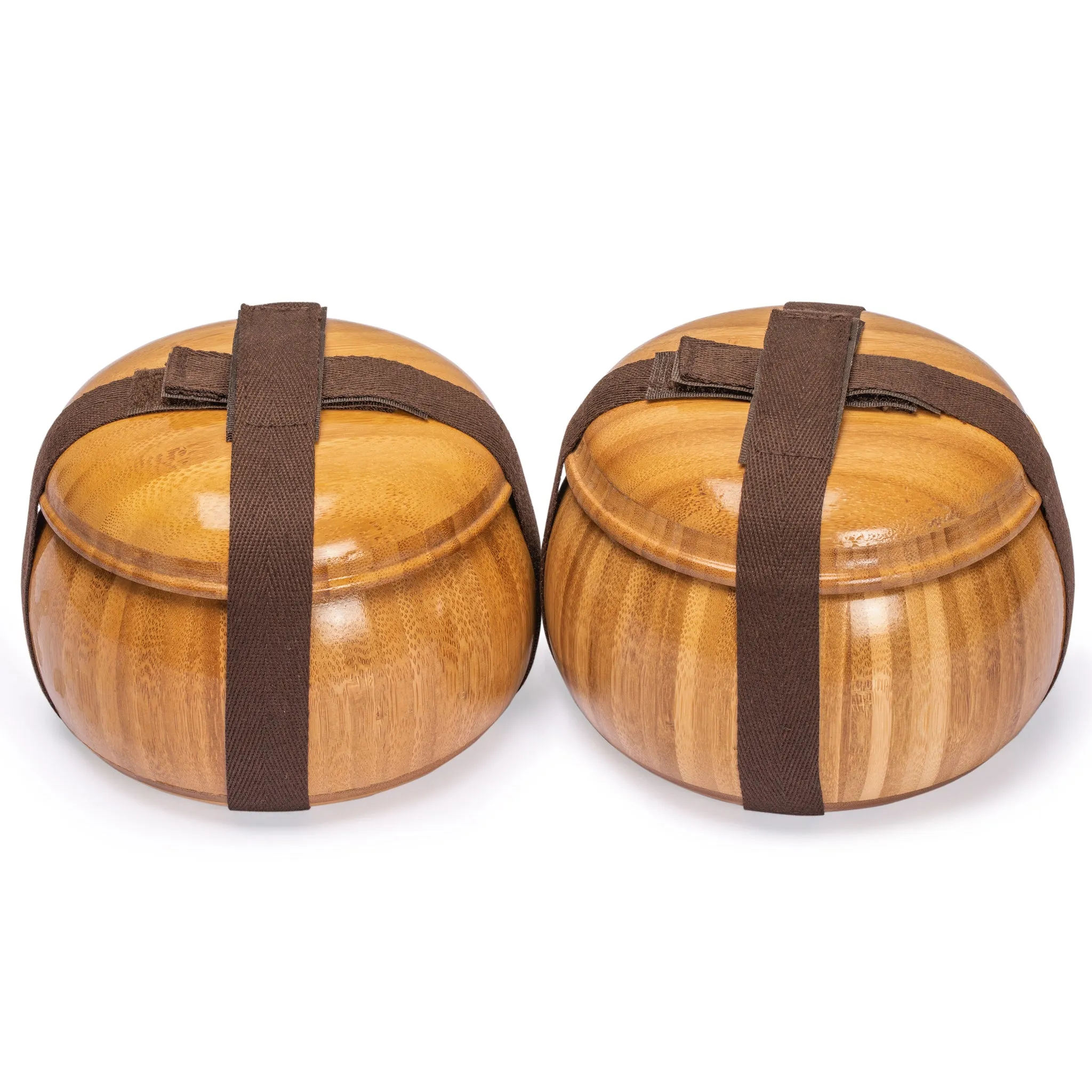 Double Convex Korean Hardened Glass Paduk Go Stones with Bamboo, "Gosu" Go Game Bowls - Size 33 (9.3mm) Stones