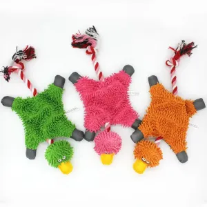 Durable Duck Plush Chew Toy with Squeak