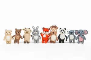 Felt animal toys set of 9