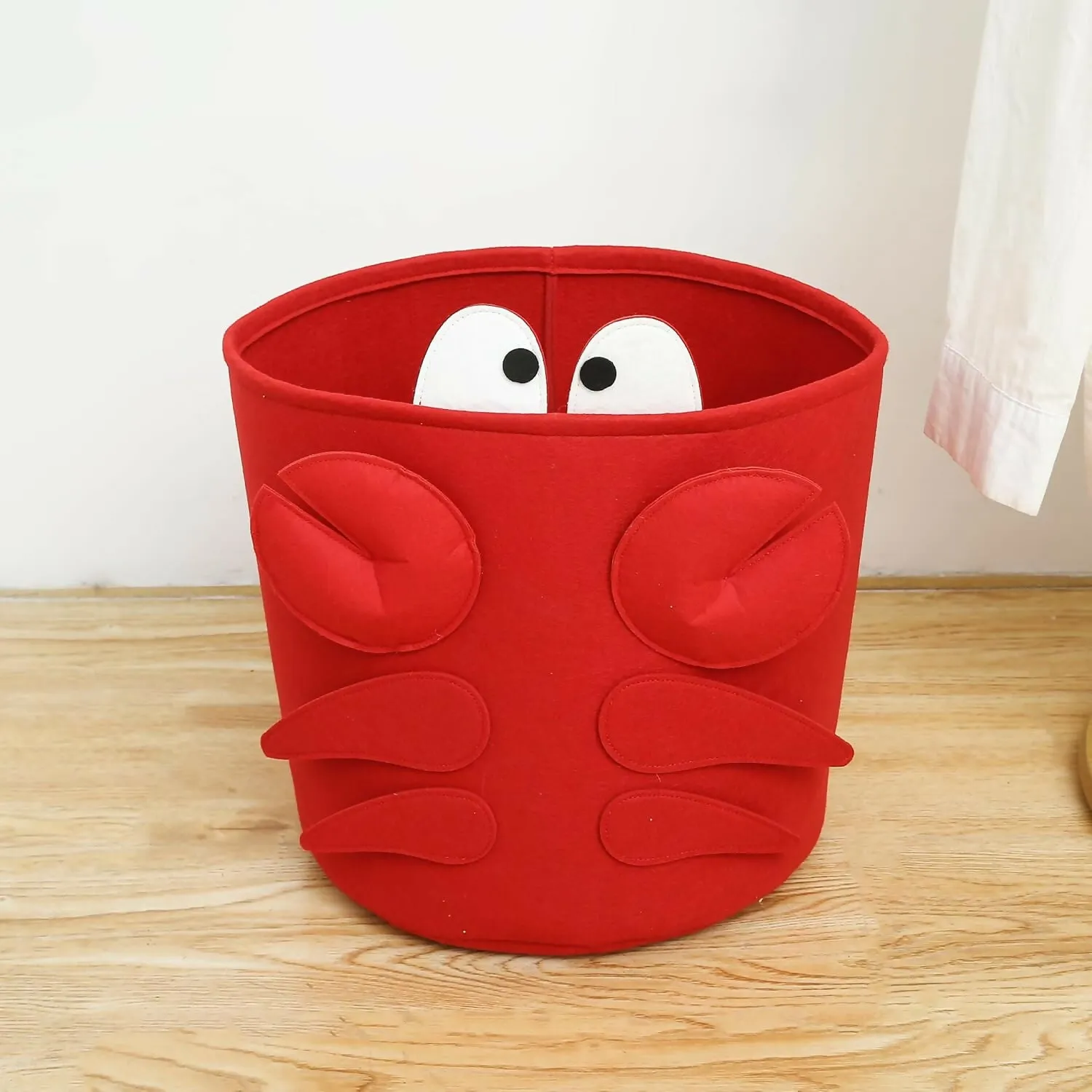 Felt Kids Cartoon Laundry Basket (Red Crab)