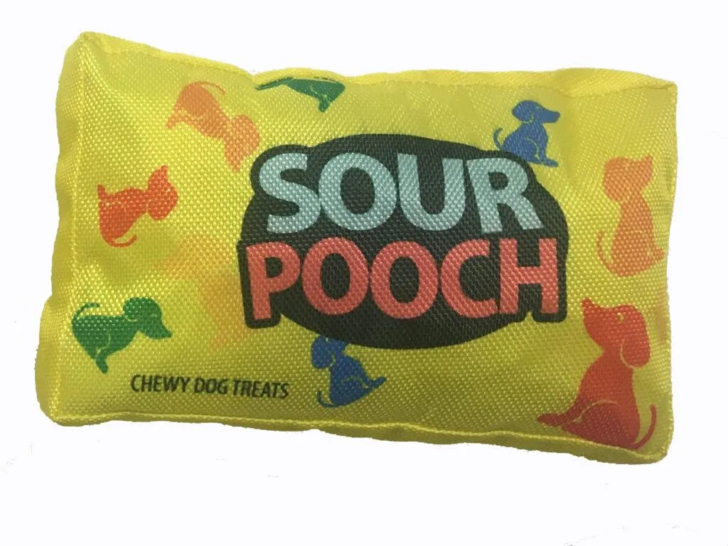 Fun Candy Plush Dog Toy - Sour Pooch