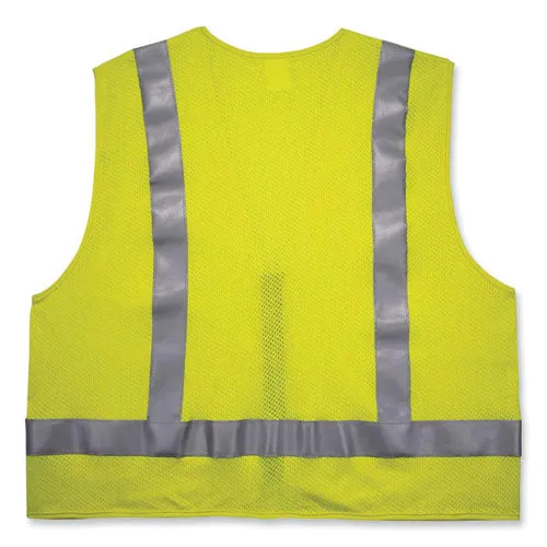 Glowear 8262frz Class 2 Fr Surveyor Zip Vest, Tencel/modacrylic/para-aramid/kevlar, 4xl/5xl, Lime, Ships In 1-3 Business Days