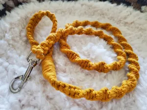 Gold Pet Leash | Twisted Macrame Style