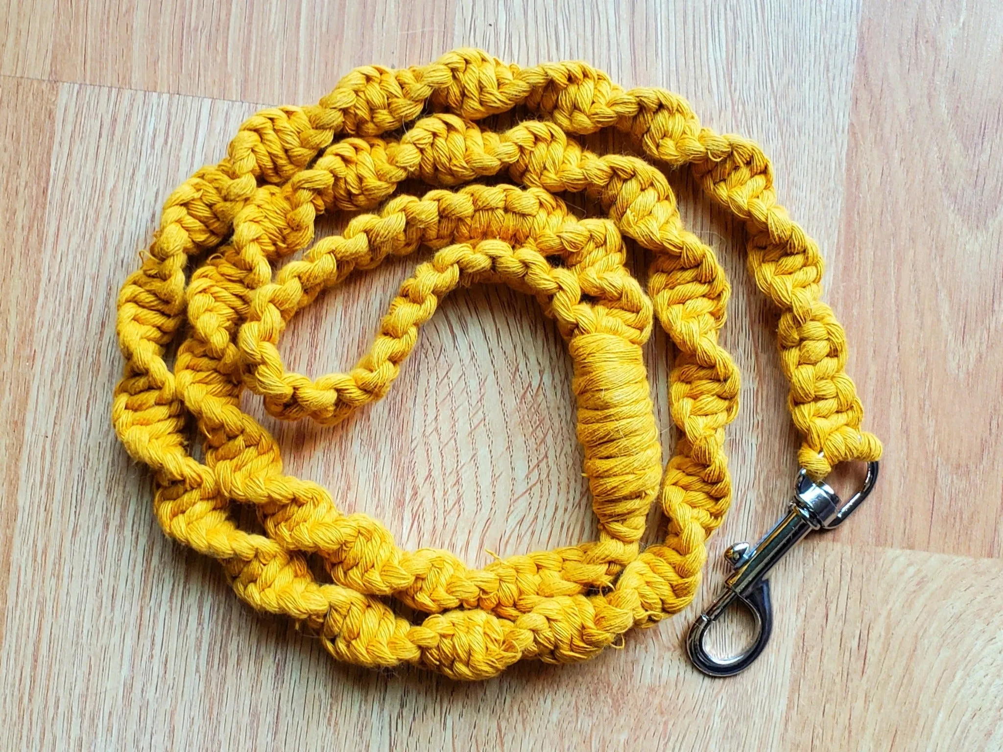 Gold Pet Leash | Twisted Macrame Style