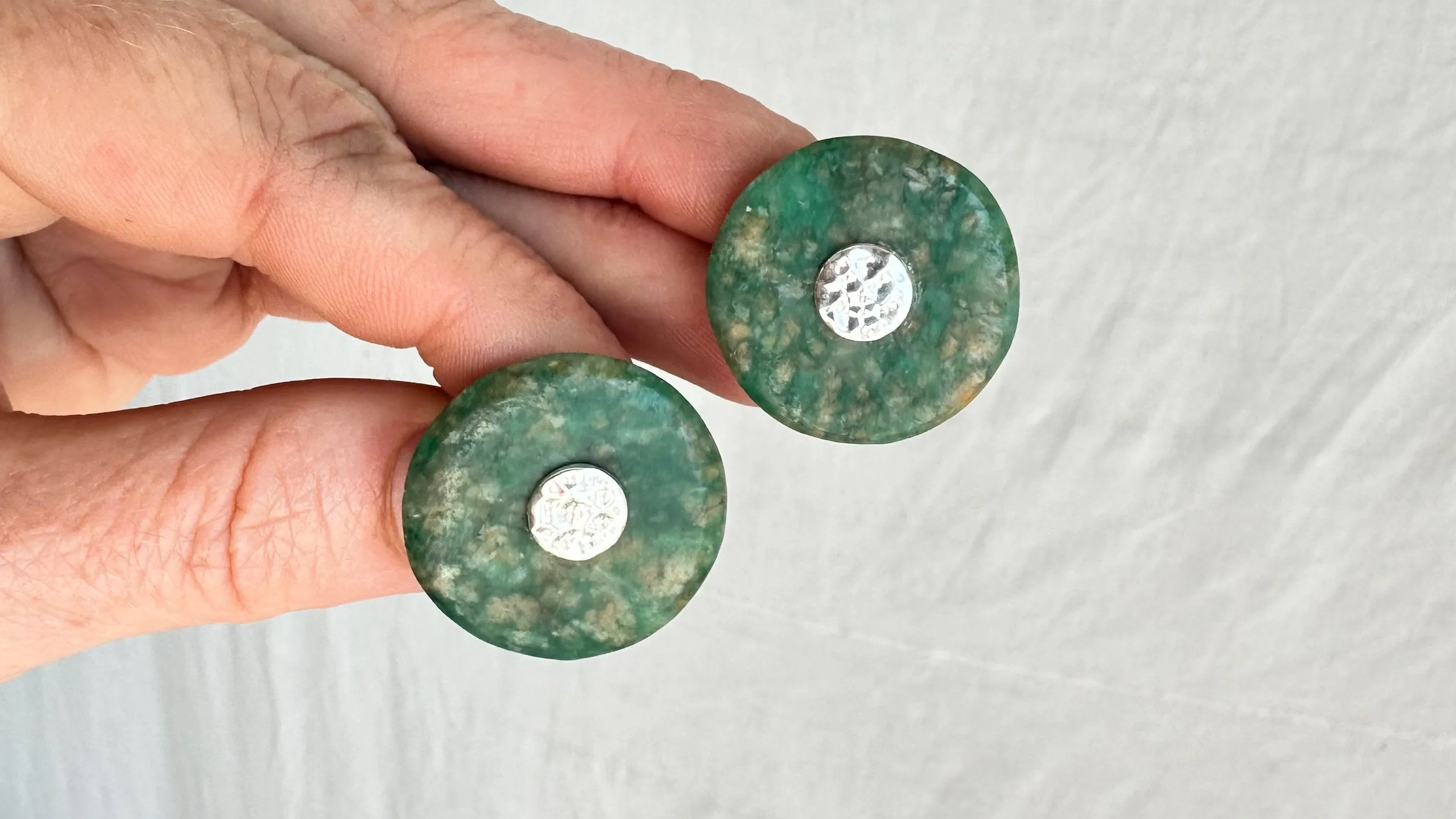 Guatemalita Earrings. Sterling Silver Posts. 0589