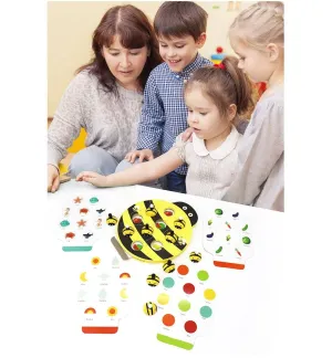 Leo & Friends Bee Memory Game  Wooden Memory Matching Game