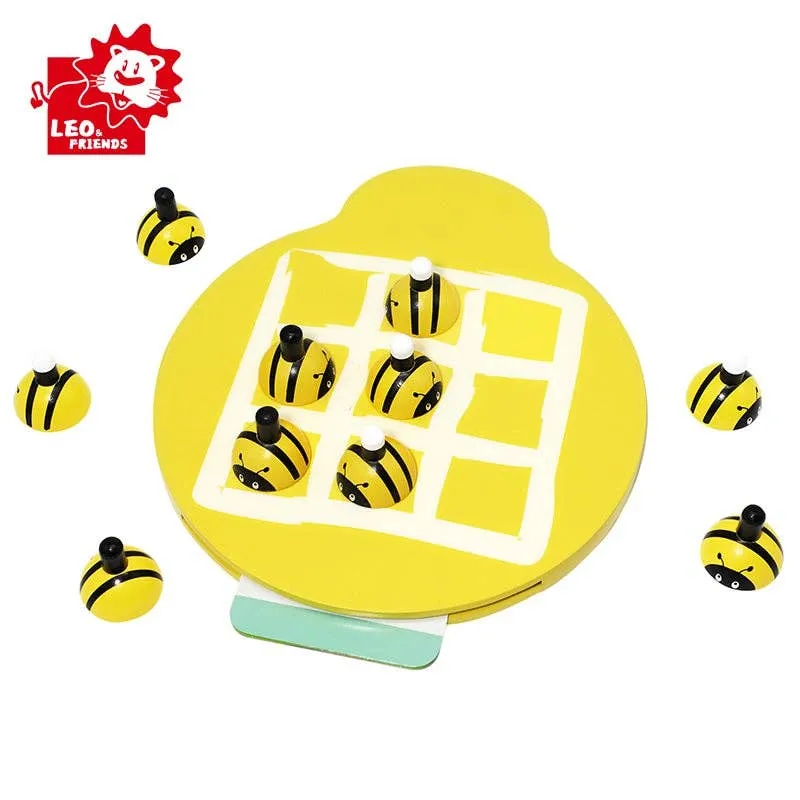 Leo & Friends Bee Memory Game  Wooden Memory Matching Game