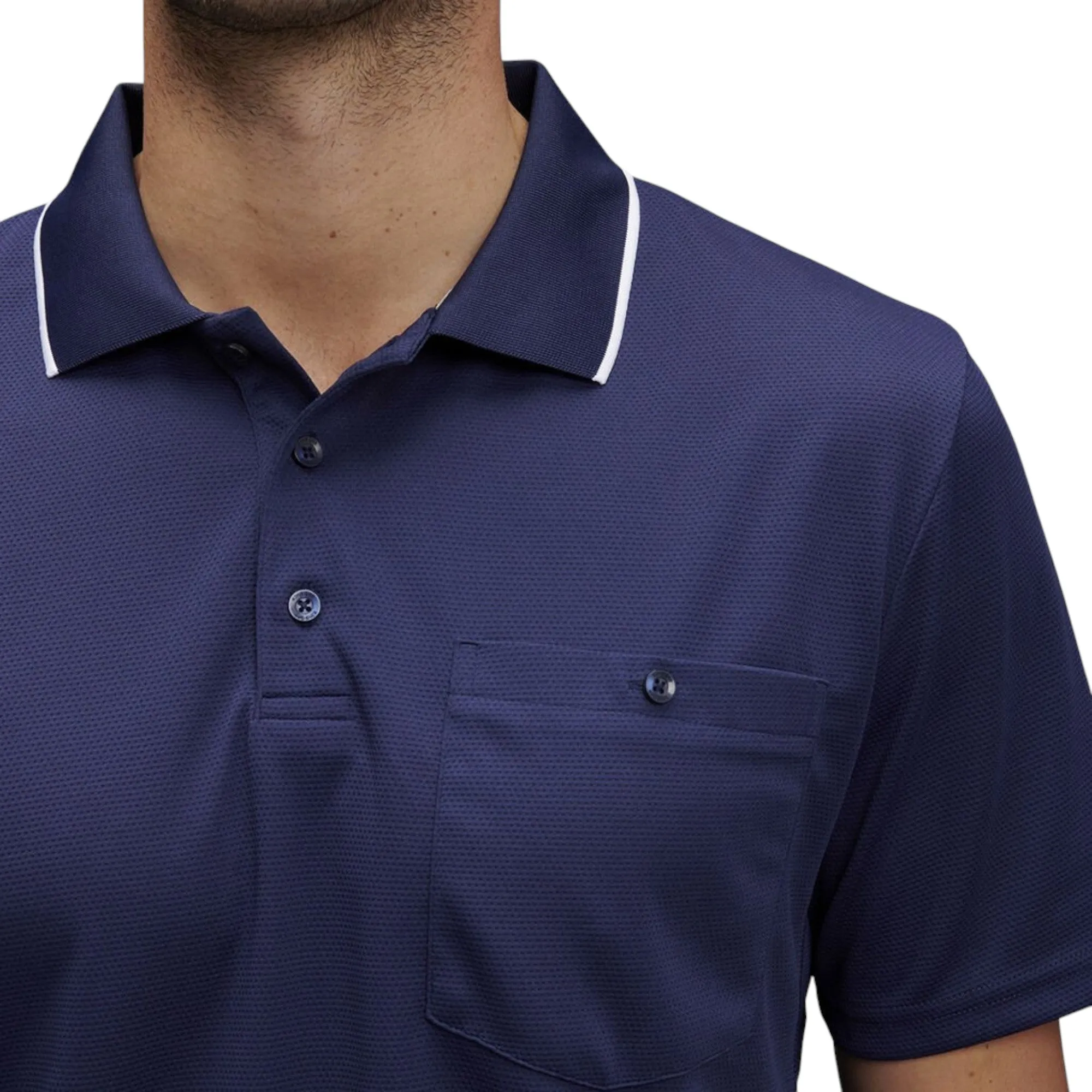 Mens Kinggee Workcool Hyperfreeze Navy Short Sleeve Polo Shirt