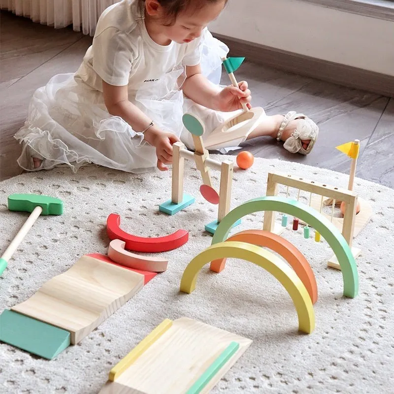 Mini Golf Parent-Child Interactive Educational Wooden Toy
