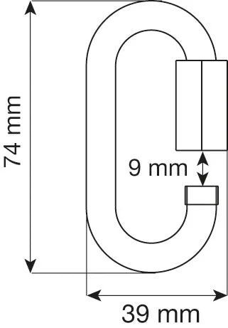 Oval Quick Link Steel 8mm