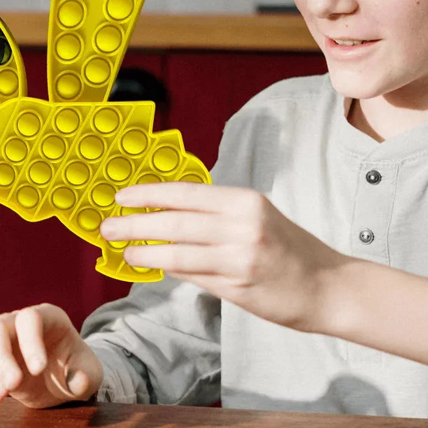 Piper Pop Pop Fidget Toy It Bubble Sensory Cute Yellow Silicone Relieves Stress ADHD Anxiety Gift Boy Kid Teen Girls(Pikachu)