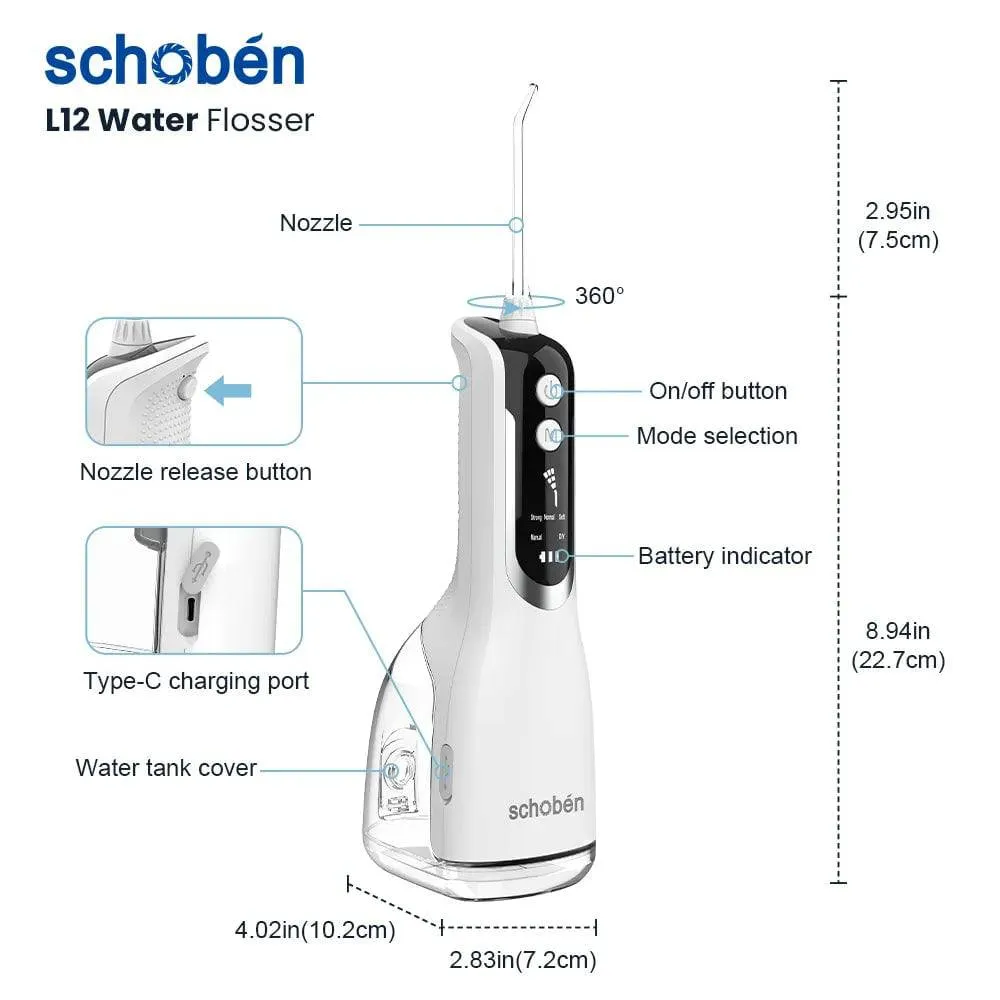 Portable Oral Irrigator Waterproof Teeth Cleaner  Water Flosser Dental Water Jet