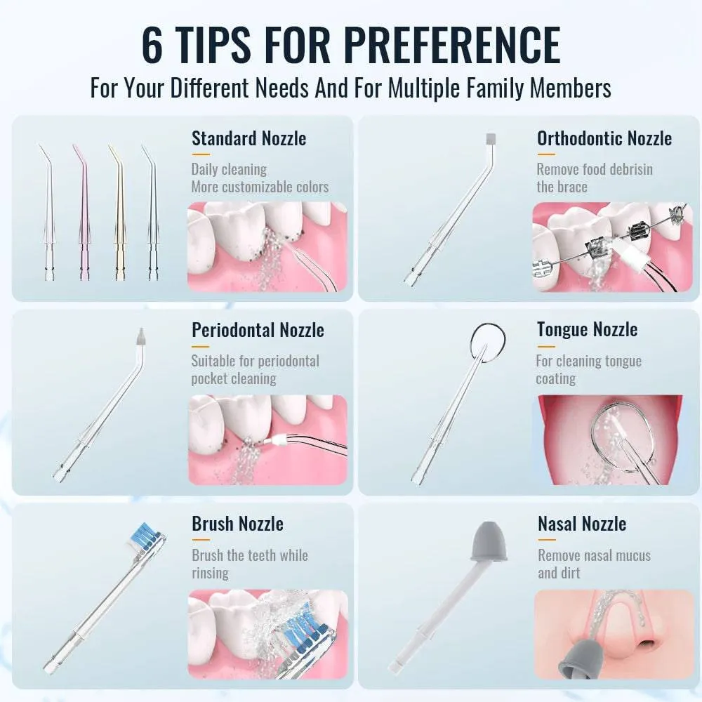 Portable Oral Irrigator Waterproof Teeth Cleaner  Water Flosser Dental Water Jet