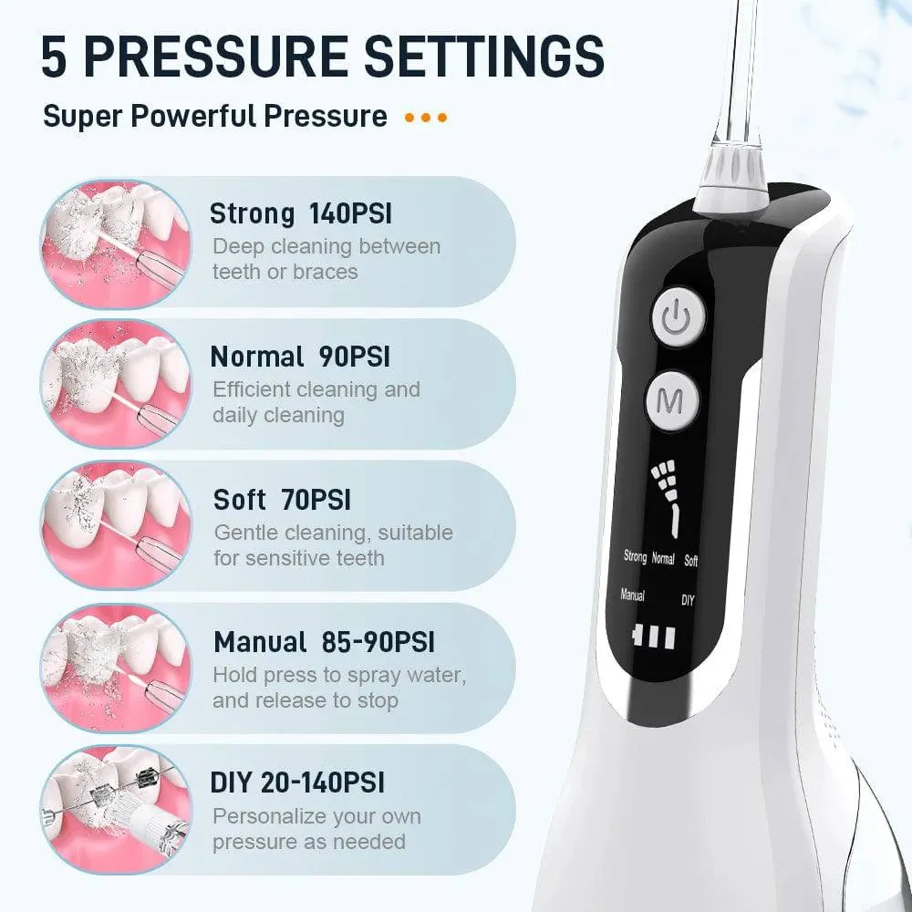 Portable Oral Irrigator Waterproof Teeth Cleaner  Water Flosser Dental Water Jet