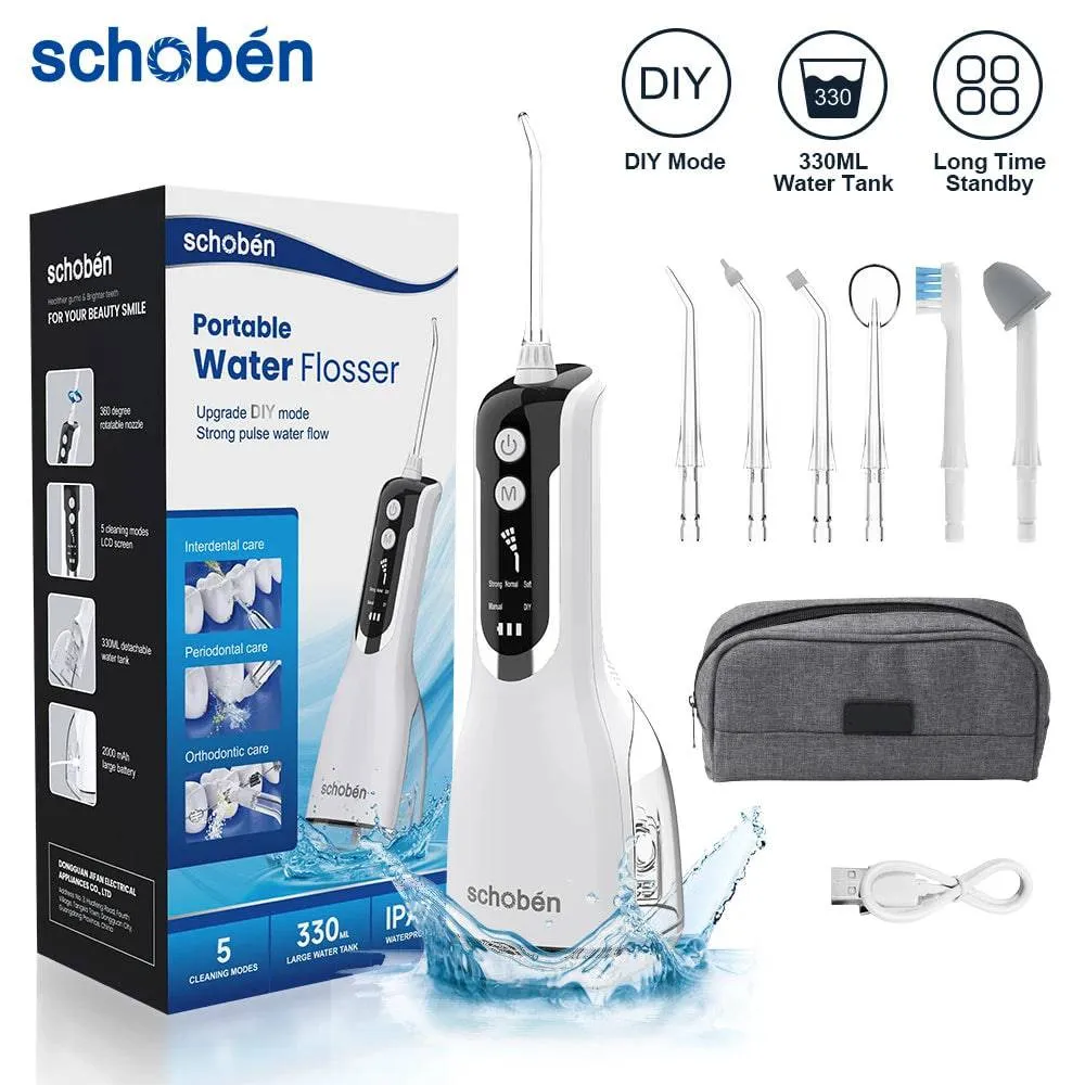 Portable Oral Irrigator Waterproof Teeth Cleaner  Water Flosser Dental Water Jet
