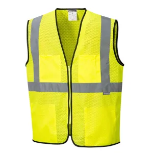 Portwest US380 Tampa Hi-Vis Reflective Safety Work Zipper Cooling Mesh Vest ANSI