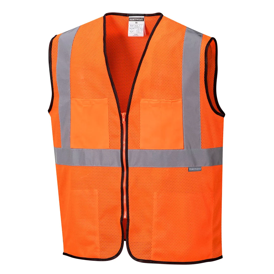 Portwest US380 Tampa Hi-Vis Reflective Safety Work Zipper Cooling Mesh Vest ANSI