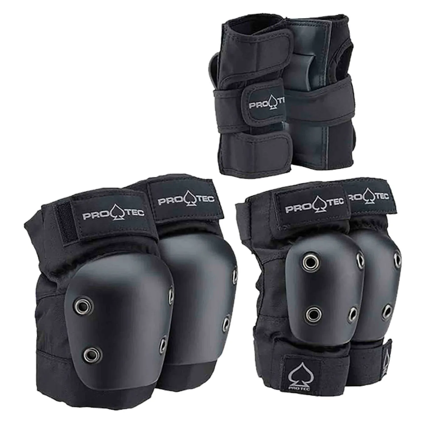 Protective Gear (Skate) - Pro-Tec Adult 3-pk Pad Set Black
