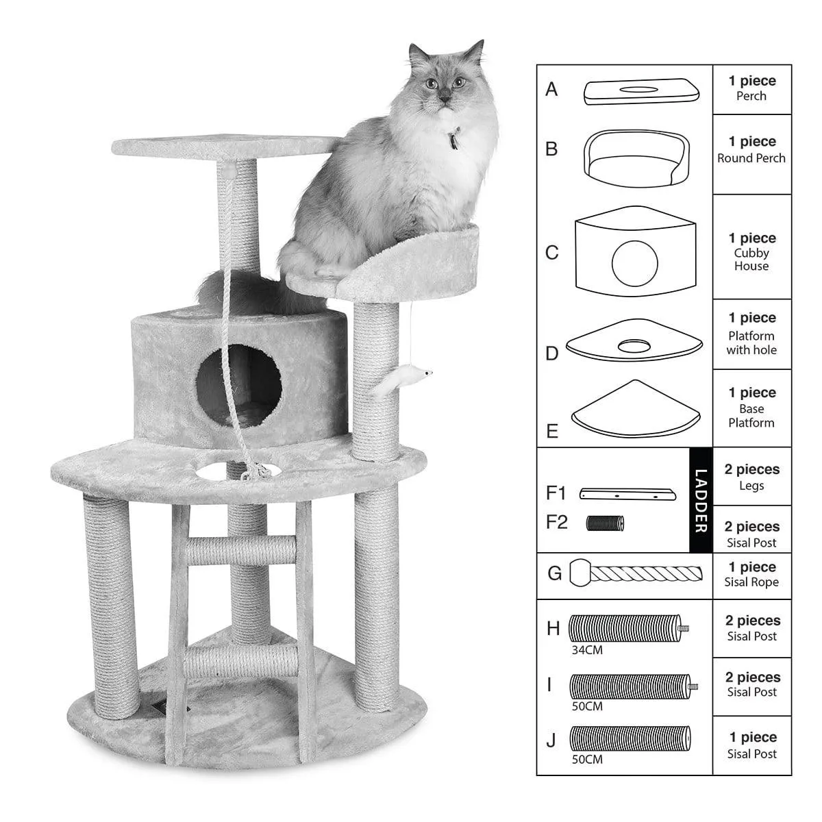 Replacement Parts for Cat Tree 48"