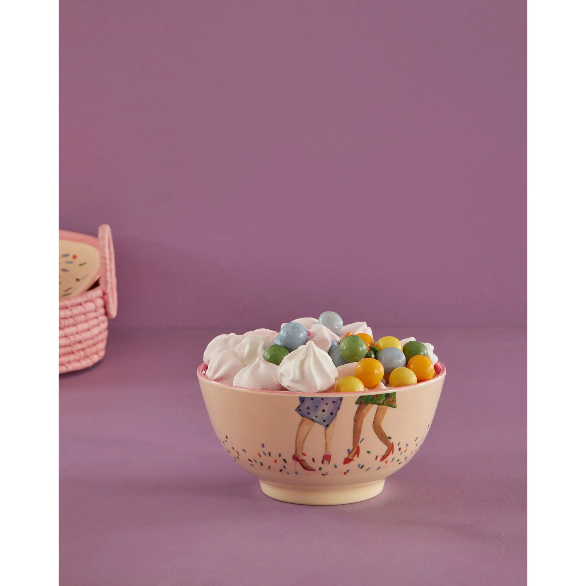 Rice DK Melamine Bowl with Dancing Legs Print - Medium