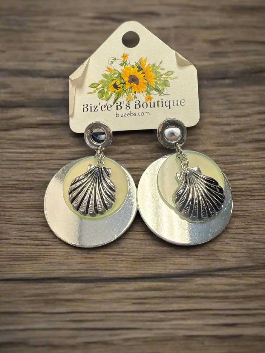 Silvertone Disk Earrings OE2476-OE2475-OE2478